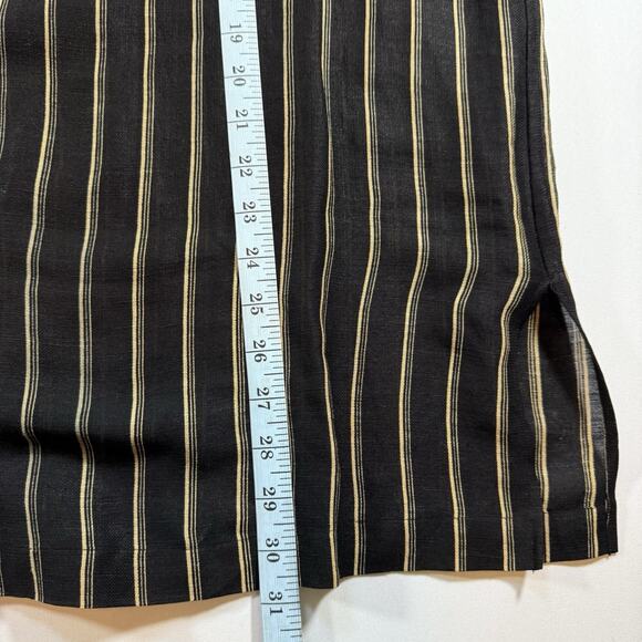 Vintage Ralph Lauren Striped Linen Oversized Beach Button Down Black Wms XXXL - Picture 10 of 10